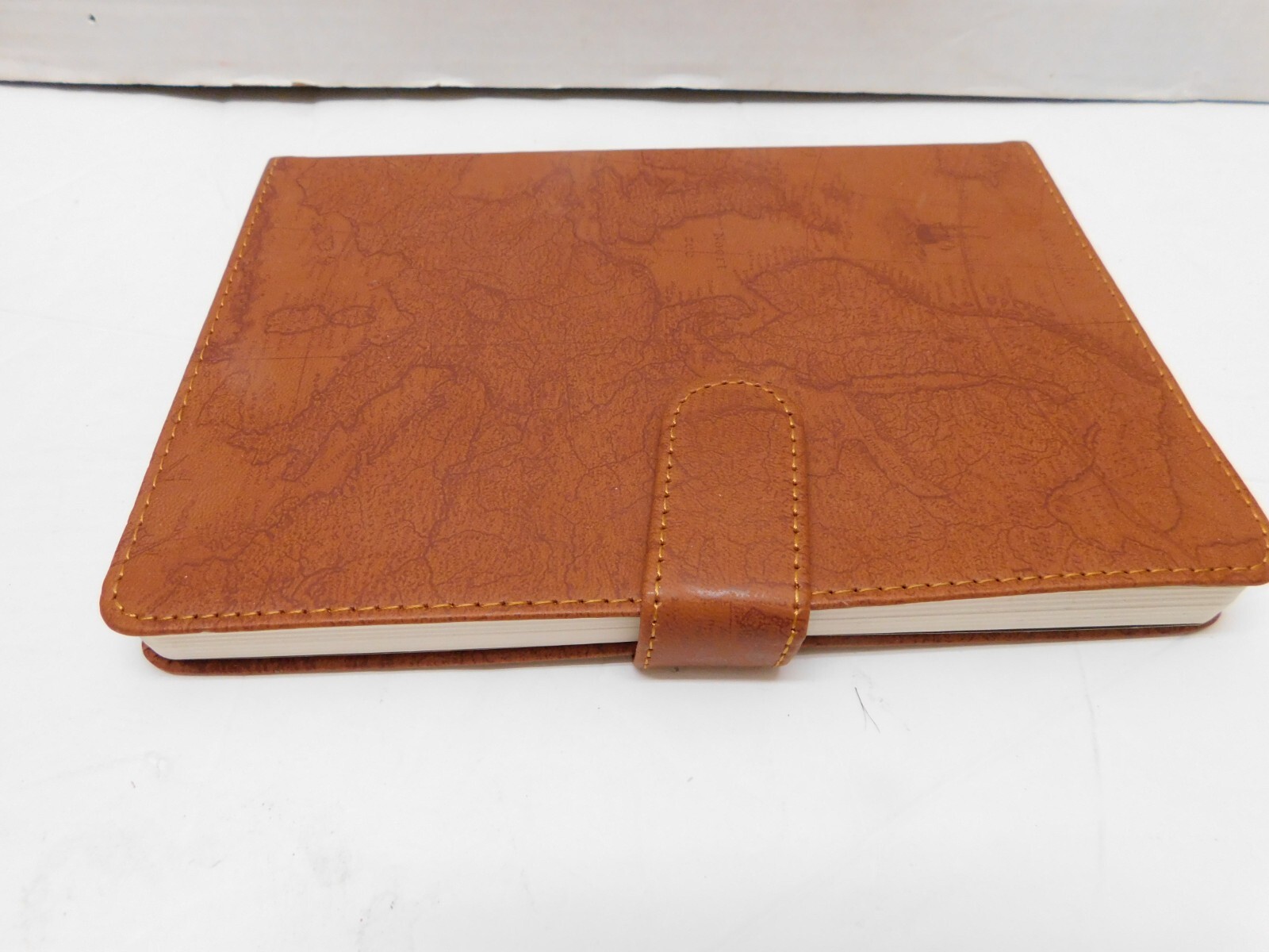 Eccolo Journal Notebook Faux Leather Map Cover Closure 8