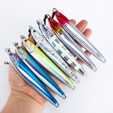 7PCS Slow Fall Pitch Lead Metal Flat Jigging Fishing Lure Long Casting Deep Sea