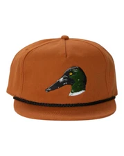 Banded Spoonie Rope Cap – Retro Hunting Hat with Snapback Closure