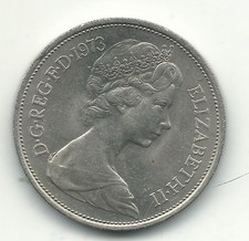 HIGH GRADE AU/UNC 1973 GREAT BRITAIN 10 PENCE COIN-FEB692