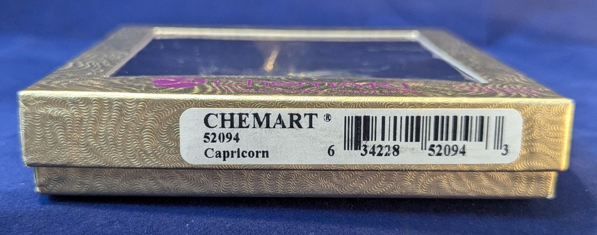 2013 CHEMART CAPRICORN ZODIAC SIGN 52094 24KT GOLD FINISHED BRASS