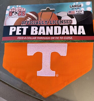 All Star Dogs TENNESSEE VOLUNTEERS Pet Bandana Size Large up to 30'' Orange NEW