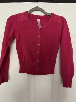 Girls Cherokee Pink Cardigan XS 4/5 - Image 1 of 2