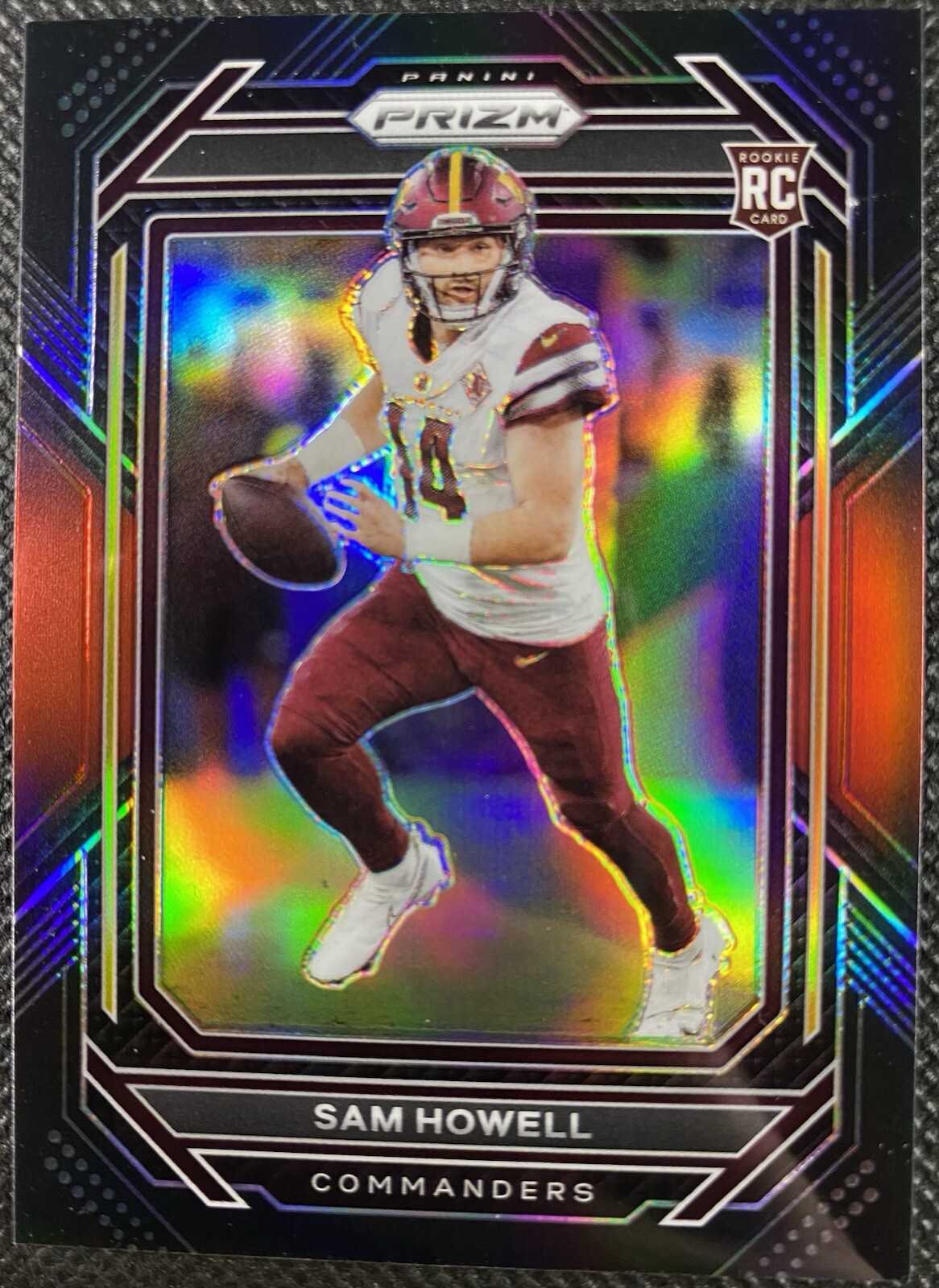 2022 Panini Chronicles Sam Howell Red Prizm Black Rookie /99 #PB-10 Washington