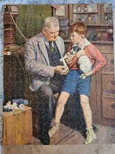 VTG 1940s-50s Picture Perfect Puzzle "A Friend In Need" 19.5 X 15.5 Made in USA