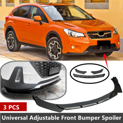 Add-on Universal Fit For 2013-2015 Subaru XV Front Lip Spoiler Splitter Black