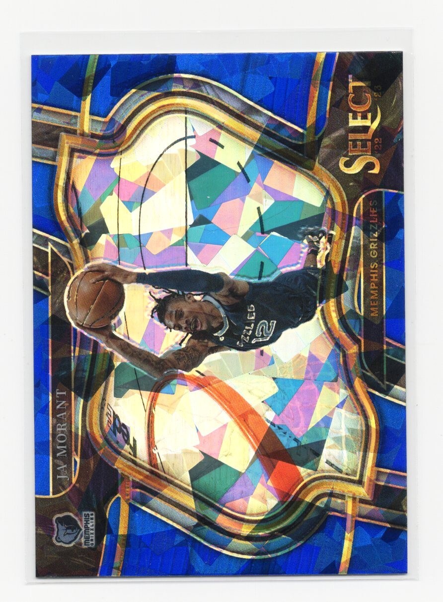 Ja Morant 2022-23 Panin Select #258 Blue Cracked Ice Prizm Courtside GRIZZLIES