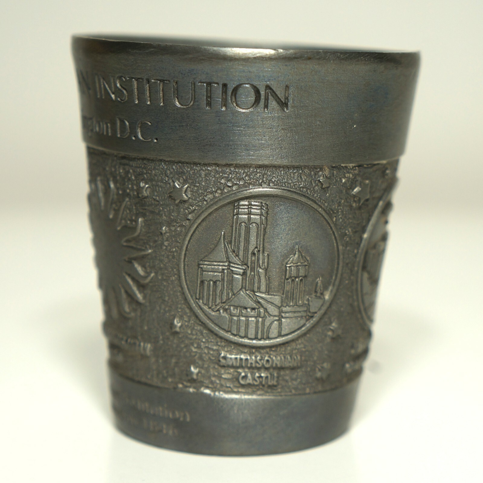 Smithsonian Institution Pewter Shot Glass History Air and Space Castle