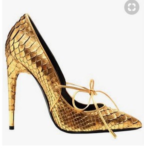 gold slip on heels