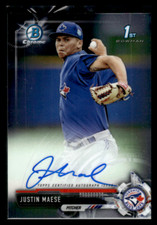 2017  Bowman Chrome #CPA-JM Justin Maese Toronto Blue Jays  Auto
