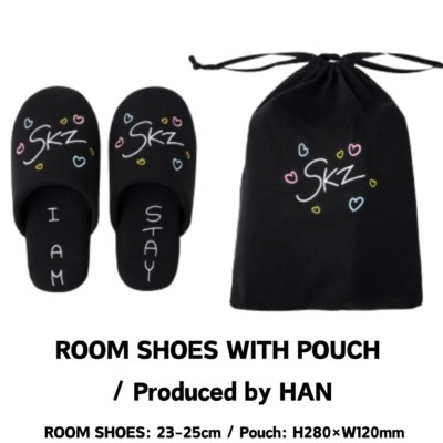 Stray Kids ROOM SHOES WITH POUCH Produced by HAN dominATE JAPAN