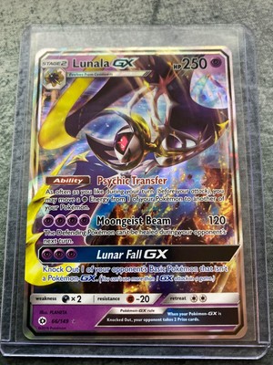 Lunala GX Near Mint Holo Rare Sun and Moon Base Set #66/149