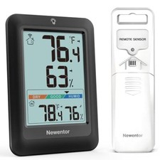 Indoor Outdoor Thermometer Wireless, Remote Temperature Monitor Hygrometer, O...