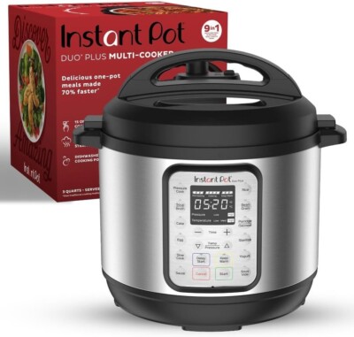 Instant Pot Duo plus 9-In-1 Electric Pressure Cooker, Slow Cooker, Rice Cooker