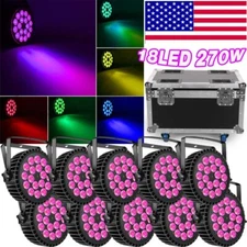 270W 18LED PAR Lights RGBW Stage Lighting DMX DJ Disco Party Show Light W/Case