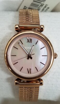 Fossil ES4697 Carlie Mini Rose Gold Tone Stainless Steel Ladies
