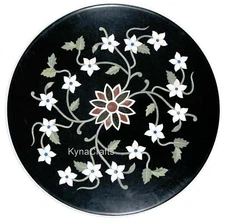 Marble Coffee Table Top Antiuqe Pattern Inlay Work Sofa Side Table for Hallway