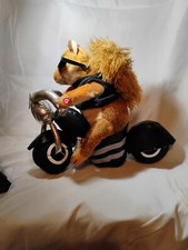 Gemmy Squirrel Driving Motorcycle Plays Born to be Wild Plush Works 11"L9"T