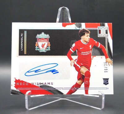 Neco Williams /25 RC Panini Impeccable Premier League Soccer Rookie Liverpool