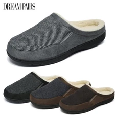 DREAM PAIRS Men's Cozy Memory Foam Slippers Fuzzy Slip-on Washable Indoor Shoes