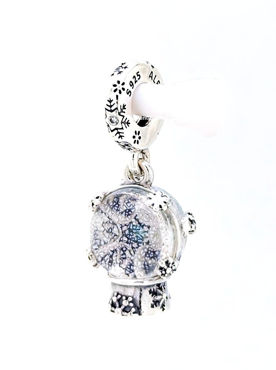 NEW 100% Authentic PANDORA 925 Snowflake Snow Globe Dangle Charm 792369C01