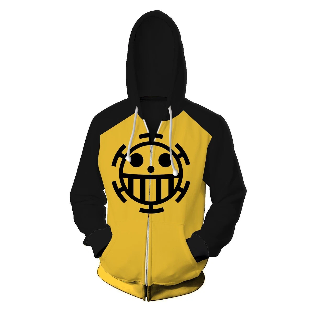 Anime One Piece Hoodies Luffy Cosplay Jacket Casual Wearing Sweater Coat  Hooded