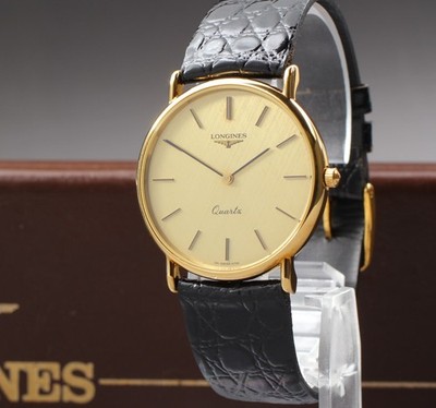 Vintage [fast neuwertig mit Box] Longines 150 6799 Gold Zifferblatt 32 mm Qz ...