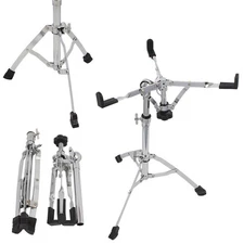 New Silver Snare Drum Stand - Heavy Duty Hardware Percussion