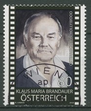 &Ouml;sterreich 2018 Schauspieler Klaus Maria Brandauer 3428 gestempelt