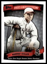 George Sisler Peak Performance Insert 2010 Topps #PP-22 St. Louis Browns