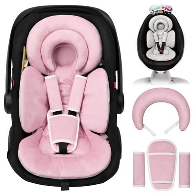 TinlyFinly Infant Car Seat Insert with Extra Cushion for Preemie to Pink 