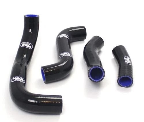 BLACK Samco Rad Hoses fit Kawasaki ZRX 1200R Without carb de icer All Years