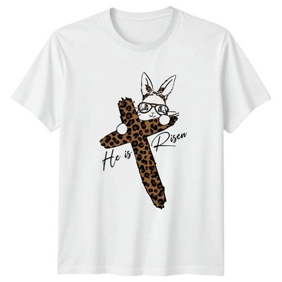 Er ist auferstanden Damen T-Shirt christlich Ostern religiös Ostern Geschenk für Sie