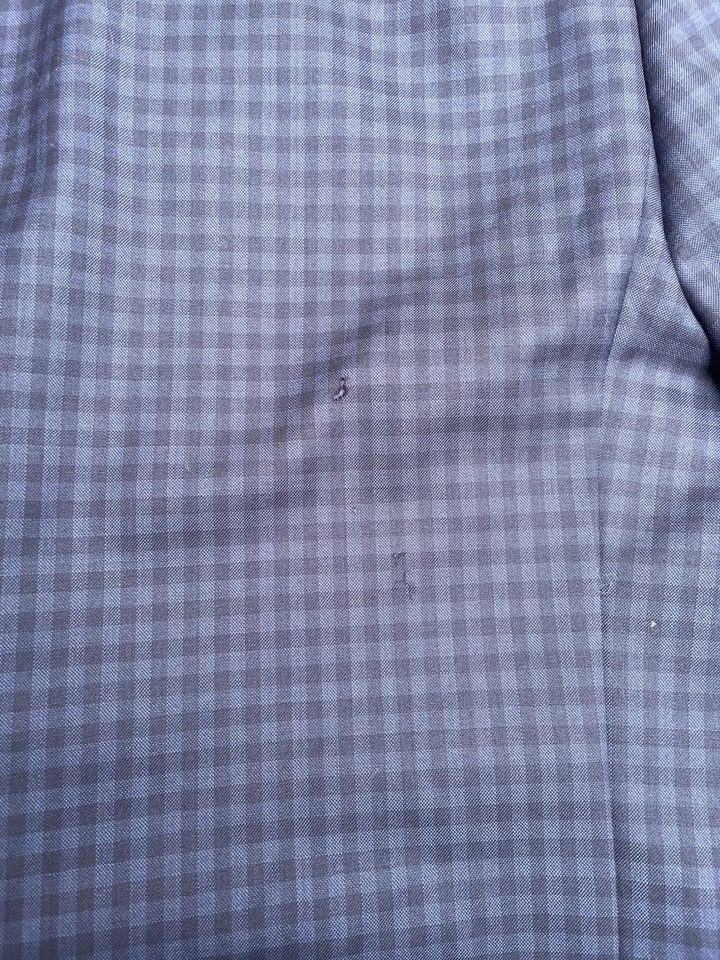 Enzo Tovare Blazer Mens 44R Blue Check Wool Sport Coat Two Button SEE PICS! - Image 2 of 4