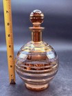 Vintage Irice Gold Striped Perfume Bottle Decanter Czech Glass — photo 2