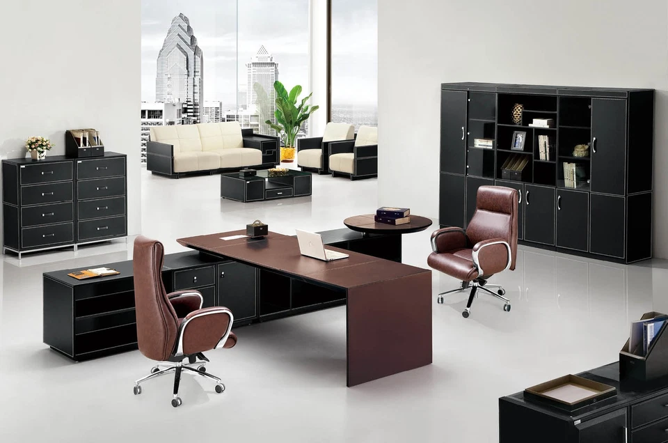 Leder Chesterfield-Sofa modern schwarz elegant Wohnzimmermöbel - Bild 1 von 1