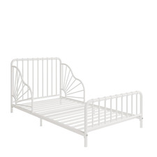 Quinn Whimsical Metal Toddler Bed, off White