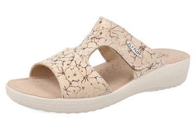 55D70DA FLY FLOT WOMEN'S SUMMER WEDGE SLIPPER WITH BEIGE SOFT MADE INSOLE