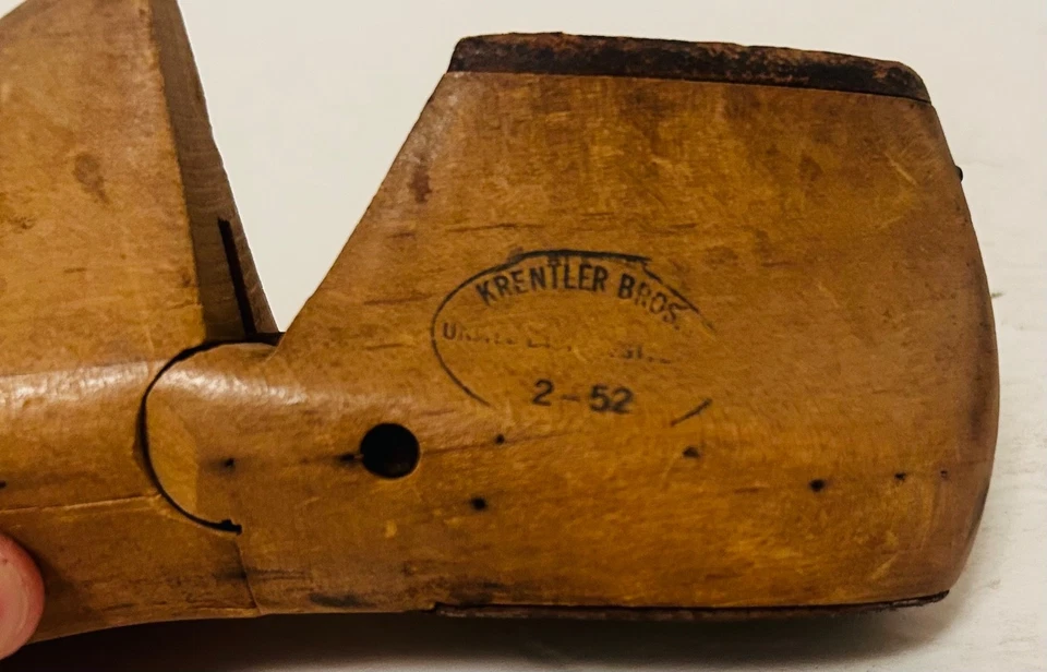 Zapatos de madera vintage Krentler Brothers Fleet Step 5 1/2 B formas árboles Foto 3 de 4