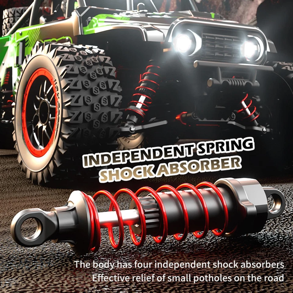 48km/h 1/14 Off Road Vehicle C8805 4WD RTR Car W/Brushed Motor ESC LED Lights - Image 3 of 4