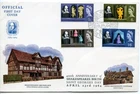 1964 SHAKESPEARE PHOS. GREAT BRITAIN QE2 BIRTHPLACE FDC SPECIAL STRATFORD PMK