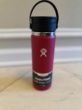 Hydro Flask 20 oz Wide Mouth with flex sip lid Black Cap Raspberry  Fuchsia