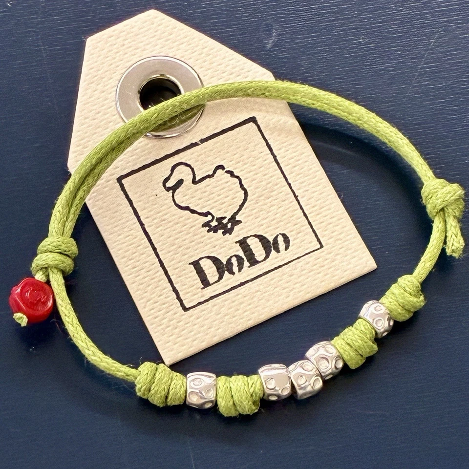 Dodo Pomellato Bracciale Verde Granelli Argento Sigillo Rosso 100Originale Unise - Immagine 2 di 4