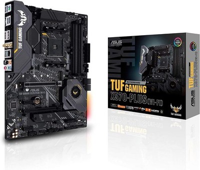 ASUS TUF GAMING X570-PLUS WiFi ATX Motherboard, AMD Socket AM4, DDR4, Gaming