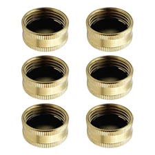 6pcs Brass Propane Bottle Caps Cylinder Seals Protections set for Campings Tanks