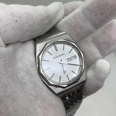 SEIKO Grand Vtg 1975 Quartz 4843-7000 Decagon Day/Date Quartz Mens