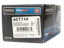 Akebono Proact Rear Ceramic Disc Brake Pads Fits 1992-2004 Cadillac Seville D714