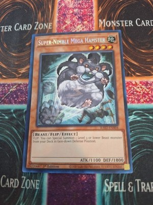 Yugioh Super-Nimble Mega Hamster RA02-EN004 Secret Rare 1st Edition Near Mint