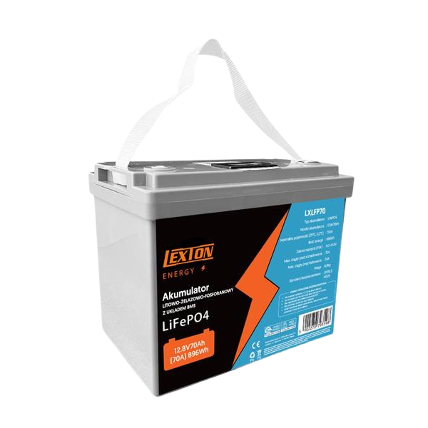 Batterie LiFePO4 12.8 V 30Ah avec système BMS haute performance pour usage industriel
