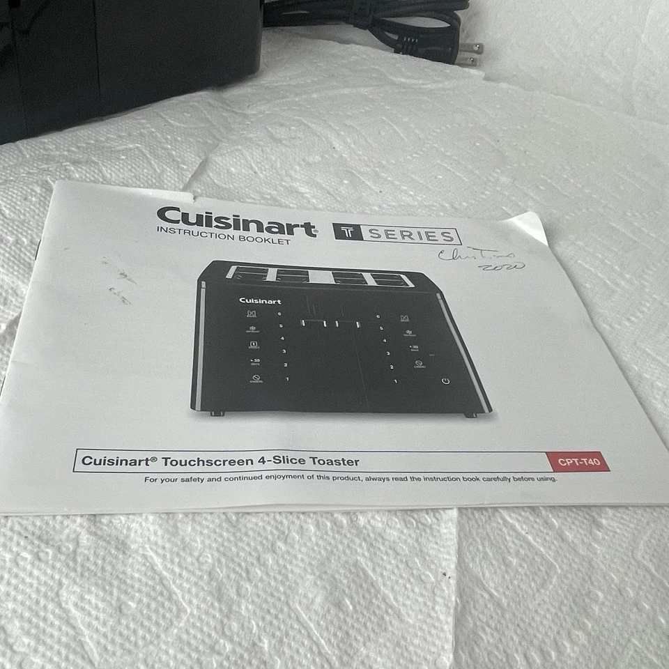 Cuisinart Toaster 4 Slice Touchscreen Model  CPT-T40 Black Compact 8x11x10” - Image 3 of 4